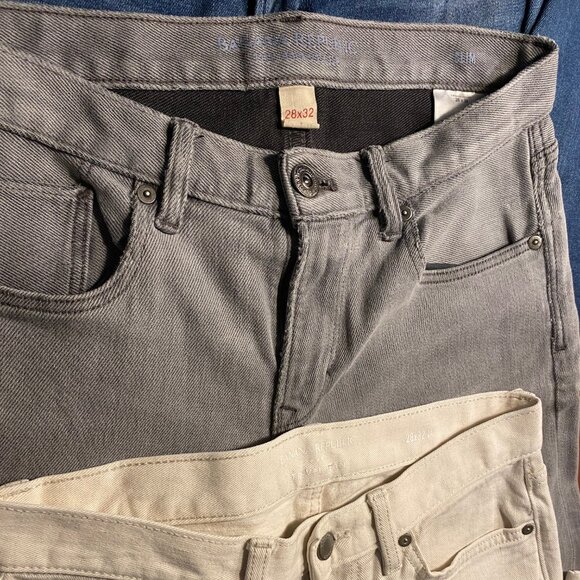 LOT OF 5 PAIRS! Banana Republic Traveler Jeans Men's SLIM 28X32, gorgeous - Picture 9 of 14